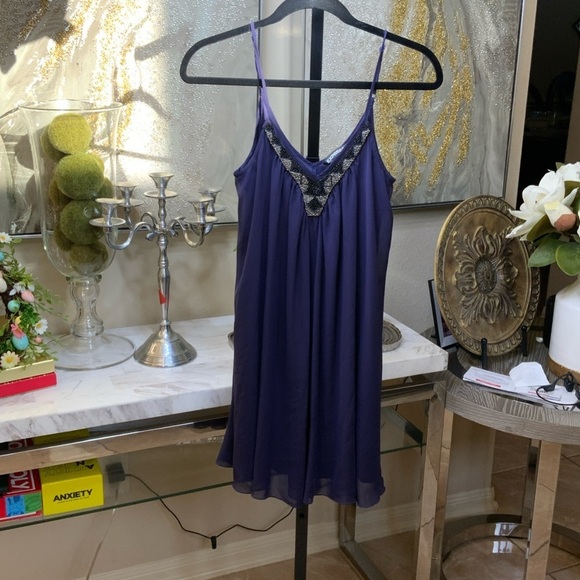 Express Dresses & Skirts - Express Purple Mini Dress with Black Accents